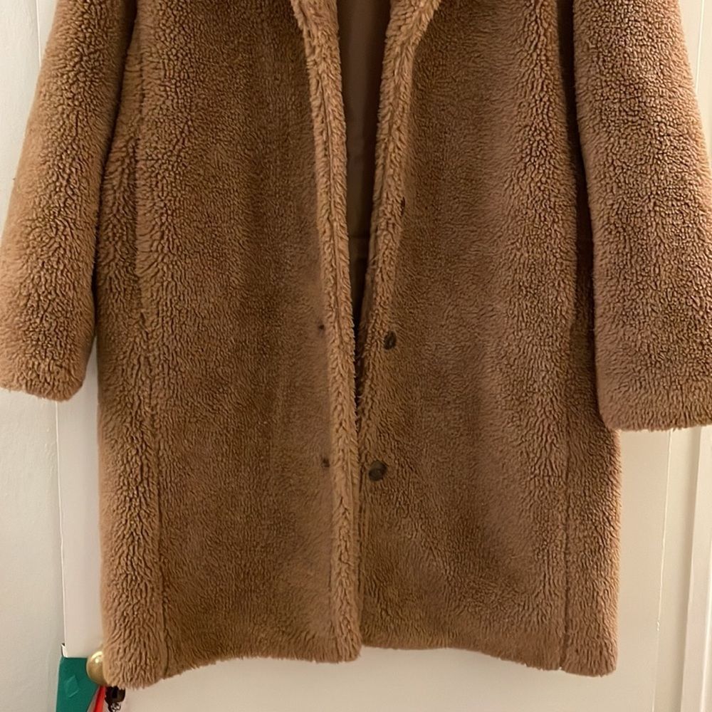 Gap Brown Cozy Sherpa Teddy Coat - Picture 4 of 6